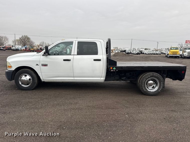 image for item EG2164 2012 Dodge Ram 3500 Crew Cab flatbed pickup truck