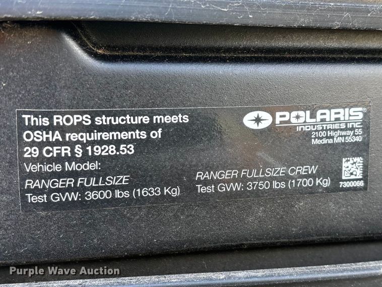 image for item EO4061 2021 Polaris XP1000 utility vehicle