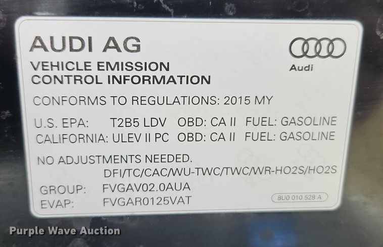 image for item EO4991 2015 Audi Q3 SUV