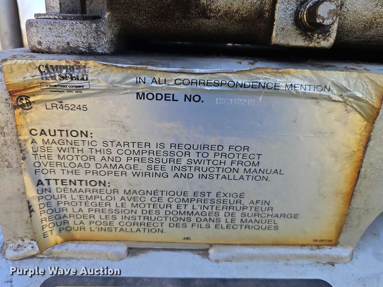 image for item EO7151 Campbell Hausfeld TK631221H air compressor