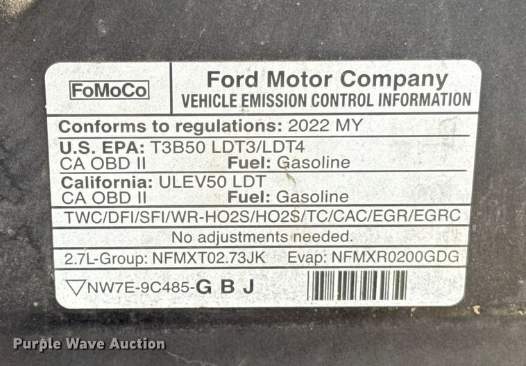 image for item ES5806 2022 Ford F150 Crew Cab pickup truck