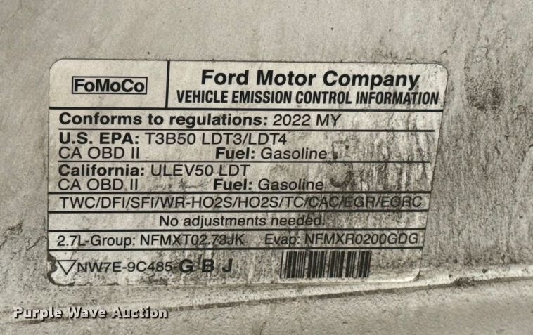 image for item ES5808 2022 Ford F150 Crew Cab pickup truck