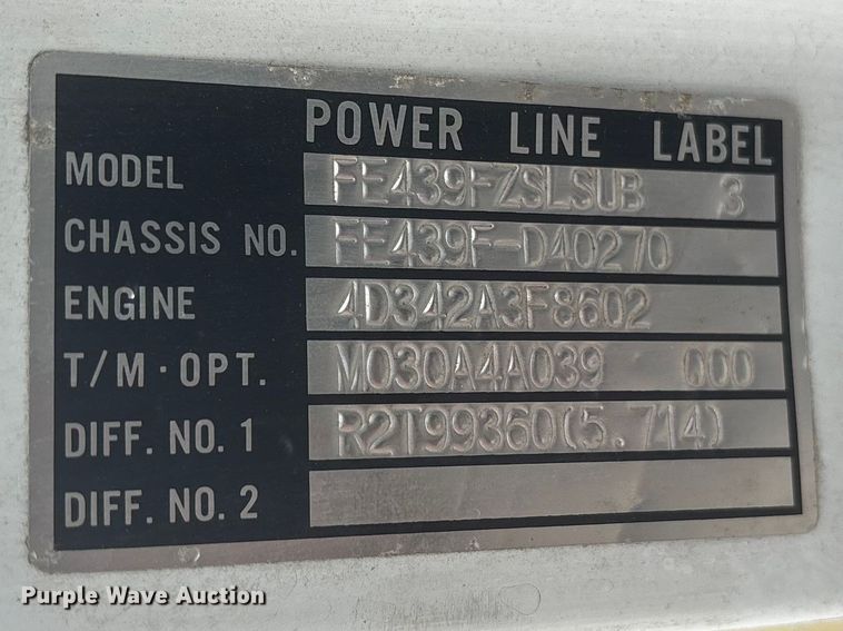 image for item ES8722 1995 Mitsubishi Fuso FE439 flatbed truck