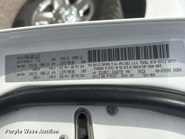 image for item ES8723 2018 RAM 2500 Crew Cab pickup truck