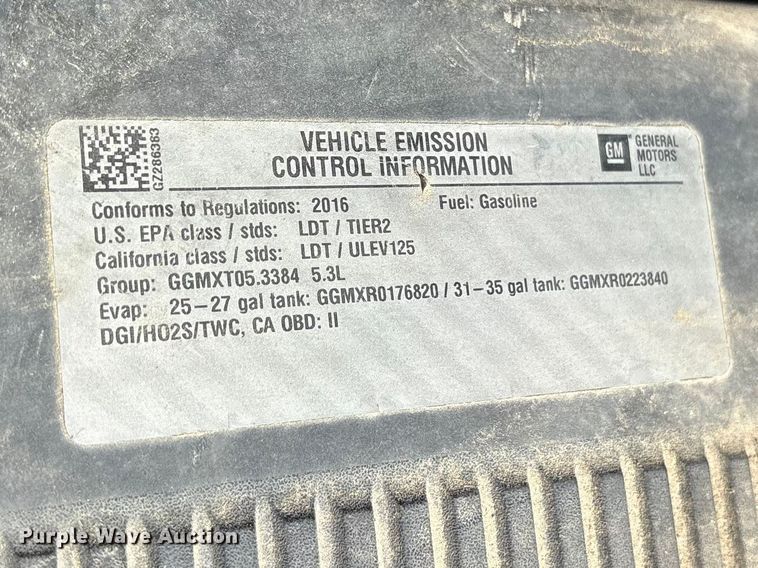 image for item ES8726 2016 GMC Sierra 1500 pickup truck