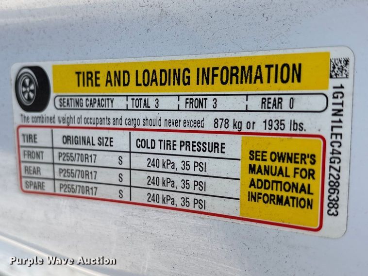 image for item ES8726 2016 GMC Sierra 1500 pickup truck