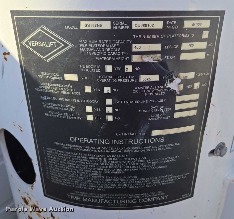 image for item ET1265 2008 Ford F450 bucket truck