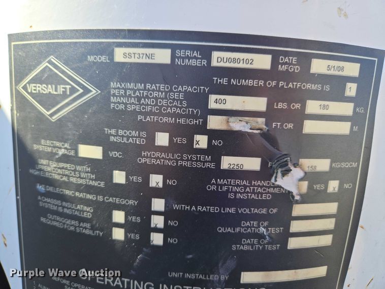 image for item ET1265 2008 Ford F450 bucket truck