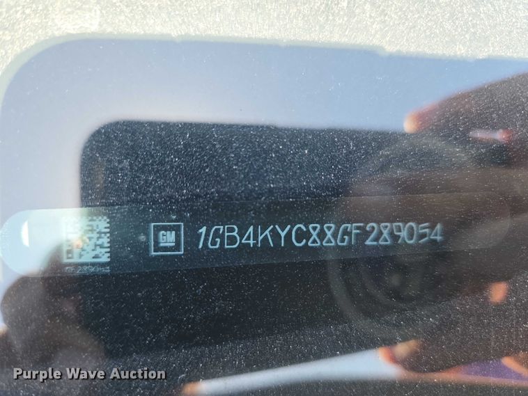 image for item ET1489 2016 Chevrolet Silverado 3500HD Crew Cab flatbed pickup truck