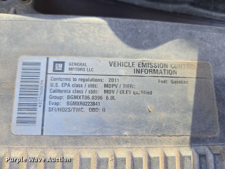 image for item ET1491 2011 Chevrolet Silverado 2500HD  Ext. Cab pickup truck