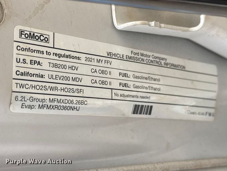 image for item ET1719 2021 Ford F250 Super Duty XL Crew Cab pickup truck