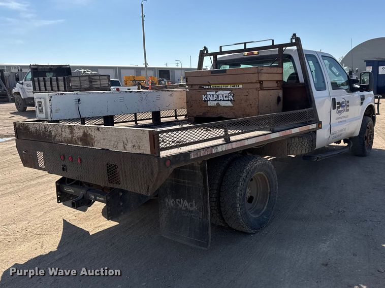 image for item ET1810 2010 Ford F350 Super Duty XL flatbed pickup truck