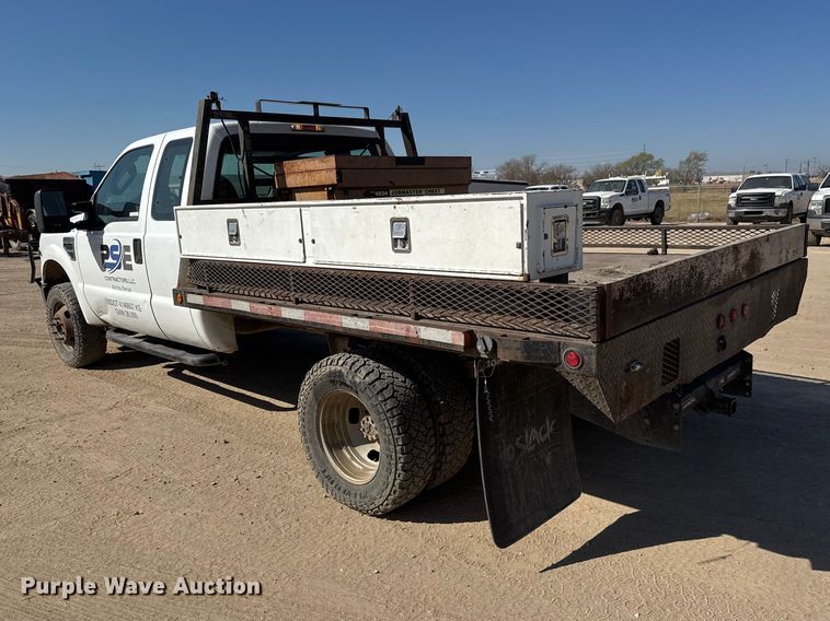 image for item ET1810 2010 Ford F350 Super Duty XL flatbed pickup truck