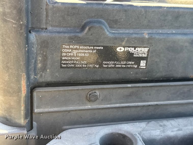 image for item ET1834 2019 Polaris Ranger XP 1000 utility vehicle