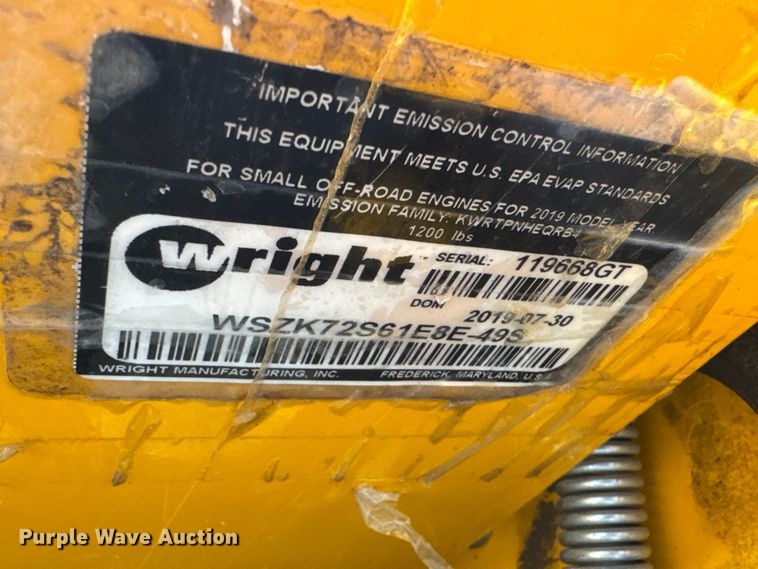image for item ET1850 2019 Wright Stander ZK ZTR lawn mower