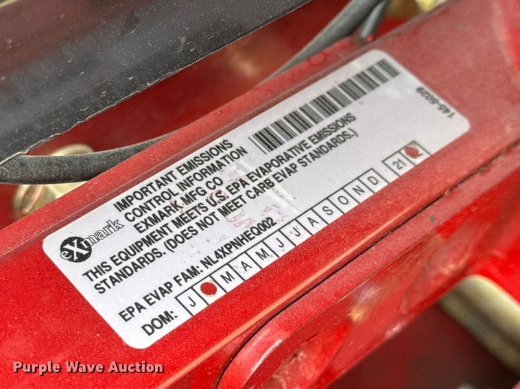 image for item ET1852 2015 EXmark Vertex S-Series ZTR lawn mower