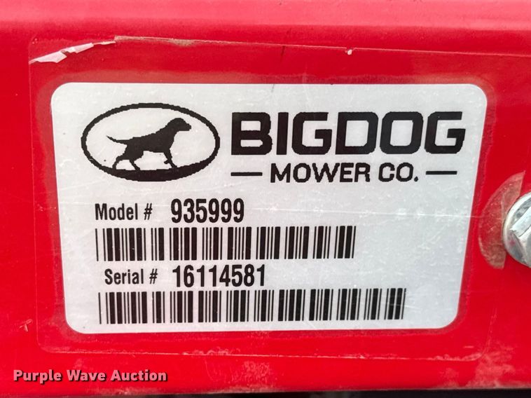 image for item ET1854 Big Dog Alpha 935999 ZTR lawn mower