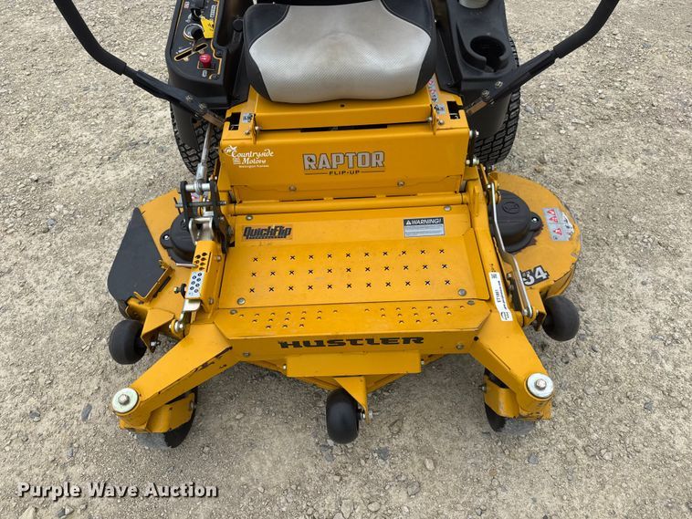 image for item ET1861 2016 Hustler Raptor Flip Up ZTR lawn mower