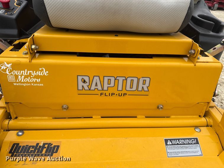 image for item ET1861 2016 Hustler Raptor Flip Up ZTR lawn mower