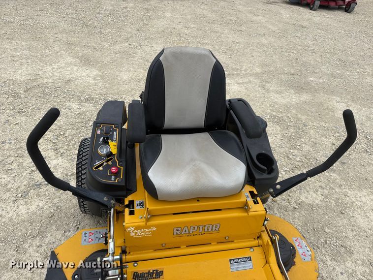image for item ET1861 2016 Hustler Raptor Flip Up ZTR lawn mower