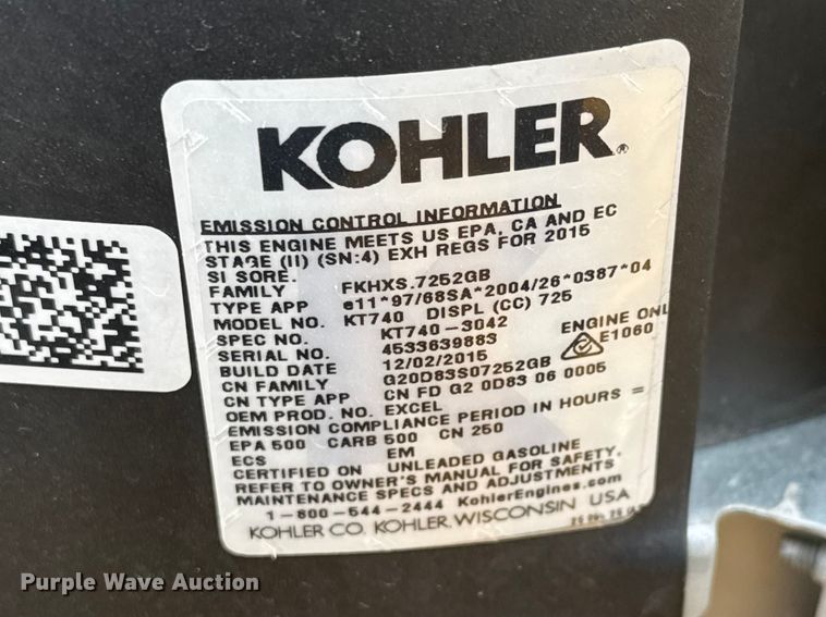 image for item ET1861 2016 Hustler Raptor Flip Up ZTR lawn mower