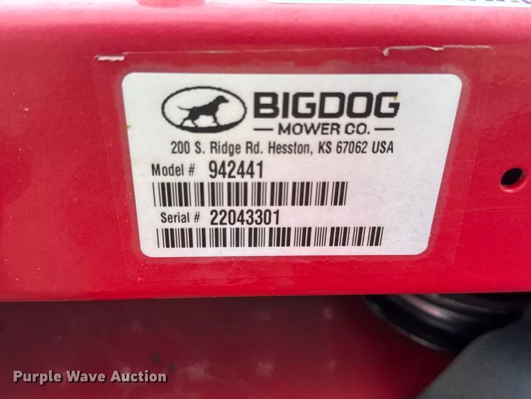 image for item ET1865 Big Dog Alpha ZTR lawn mower