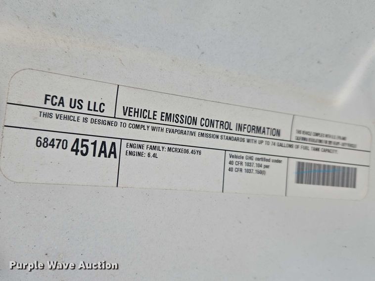 image for item ET5009 2021 RAM 3500 flatbed pickup truck