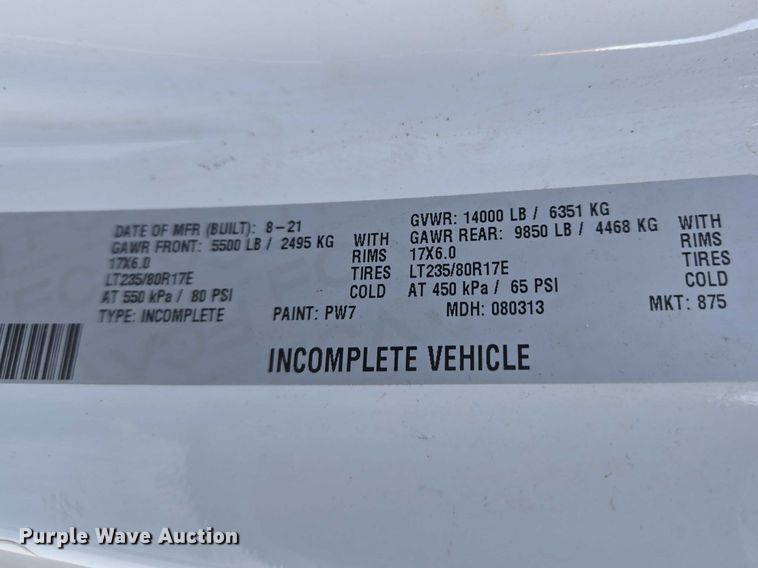 image for item ET5009 2021 RAM 3500 flatbed pickup truck