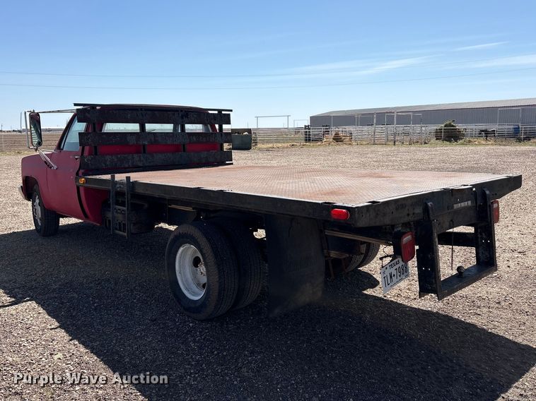 image for item EU0408 1983 Chevrolet C30 flatbed pickup truck