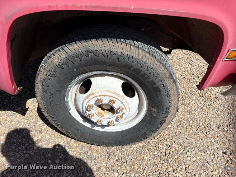 image for item EU0408 1983 Chevrolet C30 flatbed pickup truck