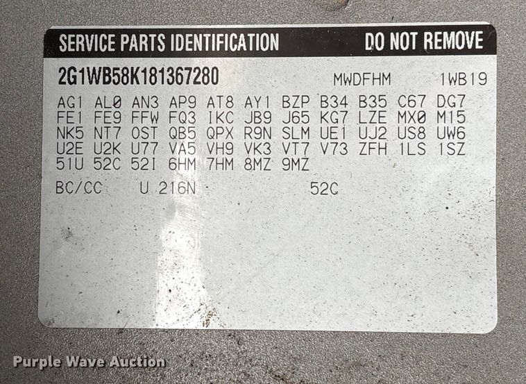 image for item EU7336 2008 Chevrolet Impala 