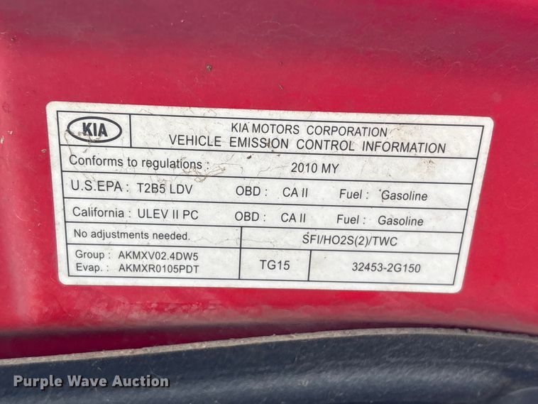 image for item EU7421 2010 KIA Forte 