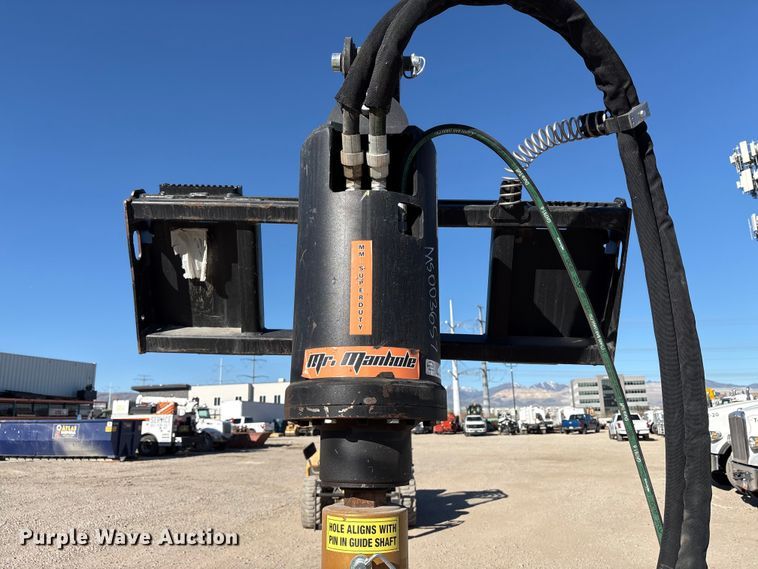 image for item EU8614 Mr Manhole Six Shooter skid steer manhole cutter