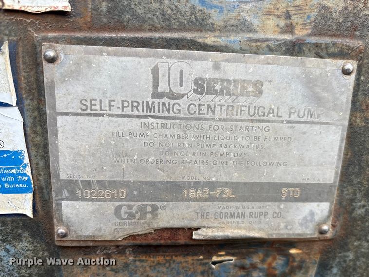 image for item EV2025 Gorman-Rupp 16A2F3L water pump