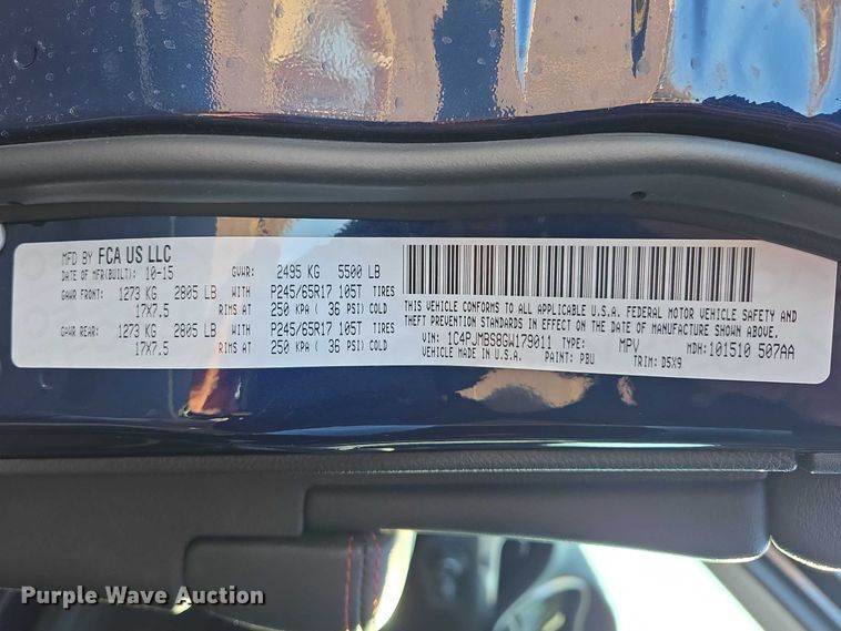 image for item EV5723 2016 Jeep Cherokee SUV