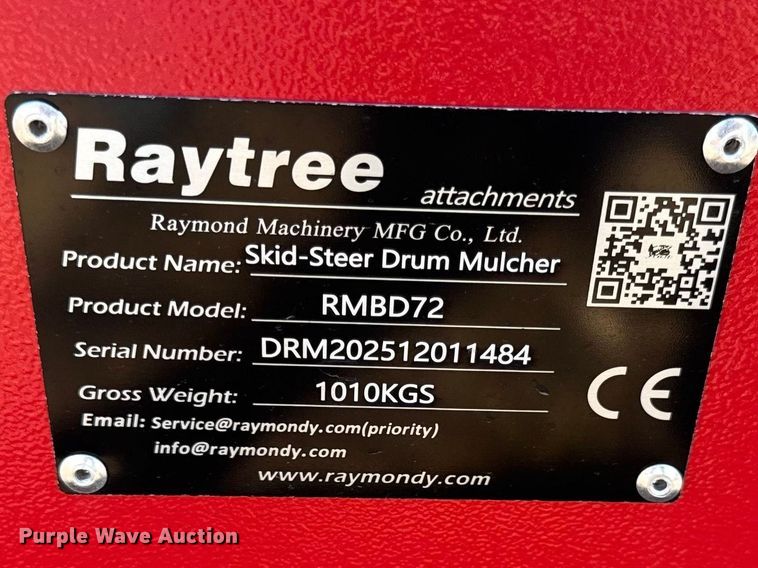 image for item EV7581 Raytree skid steer mulcher