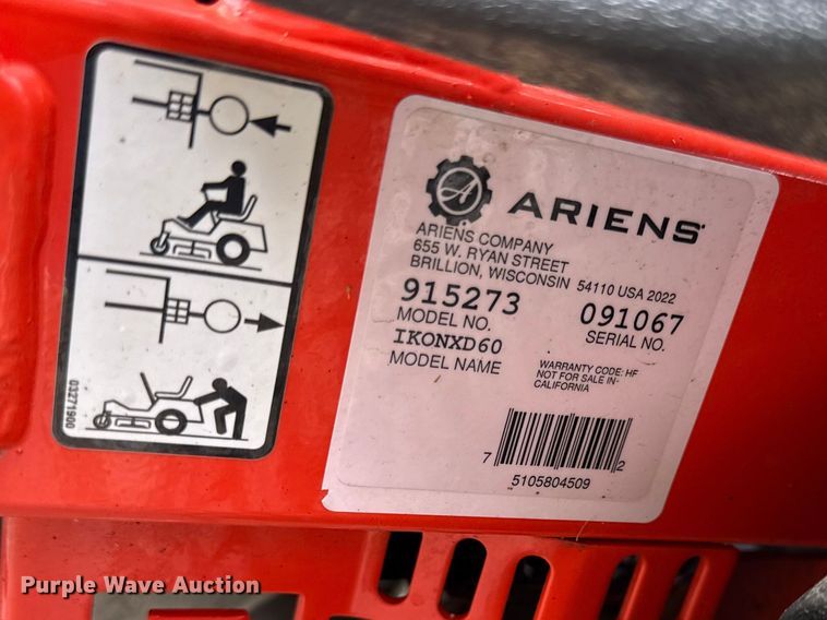 image for item EV7634 Ariens Ikon XD 60 ZTR lawn mower