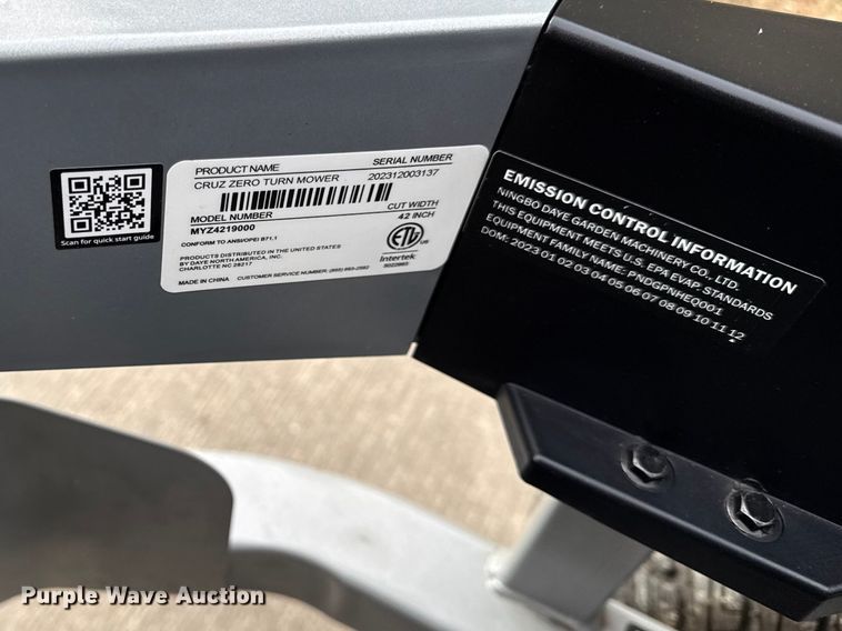 image for item EV7635 Murray Cruz 42 ZTR lawn mower