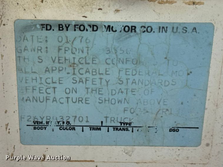 image for item EV7654 1976 Ford F250 pickup truck