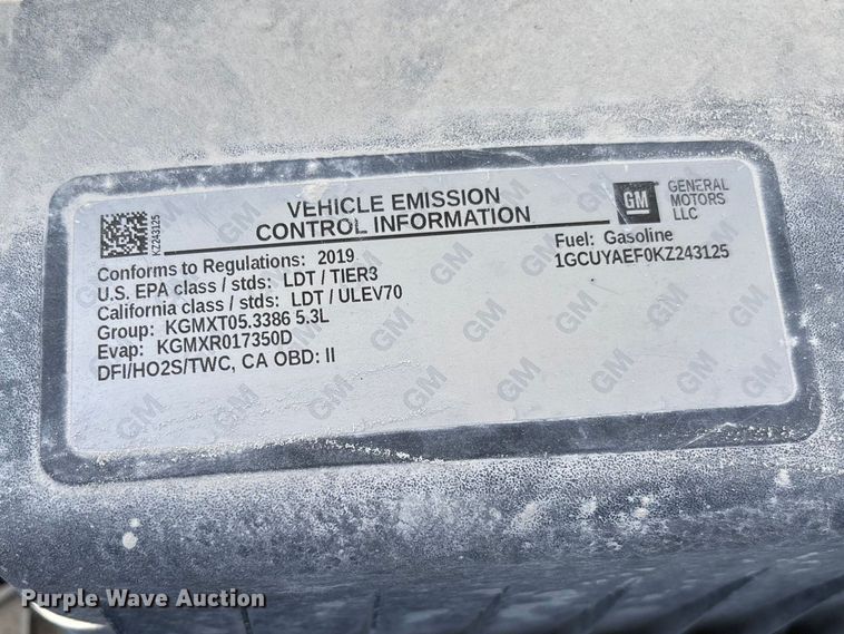 image for item FB3222 2019 Chevrolet Silverado 1500 Crew Cab pickup truck