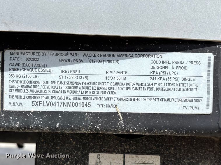 image for item FB3237 2022 Wacker Neuson LTV4 light plant