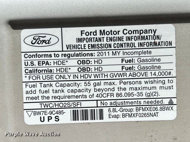 image for item FB3297 2011 Ford E450 flatbed van