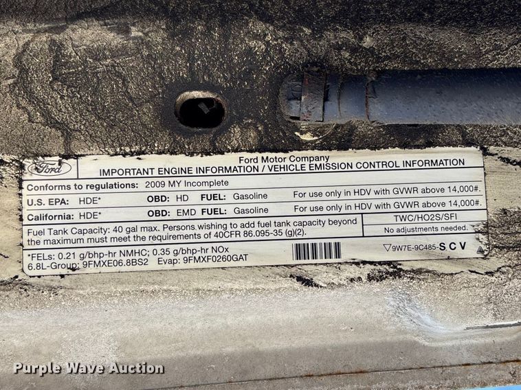 image for item FB3321 2009 Ford F550 box truck