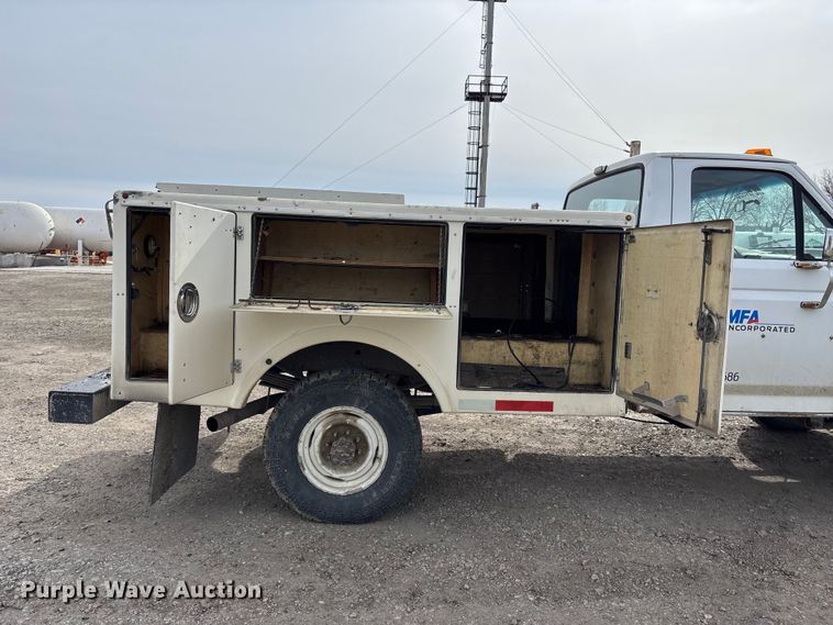 image for item FB3598 1993 Ford F350 XL utility bed pickup truck