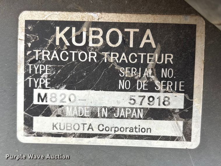 image for item FB3603 2006 Kubota M8200 HFWD tractor