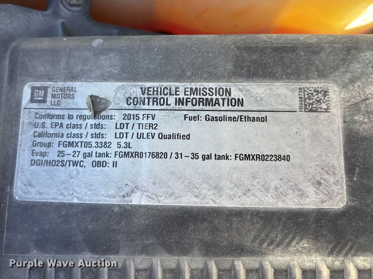 image for item FB3605 2015 Chevrolet Tahoe Police SUV