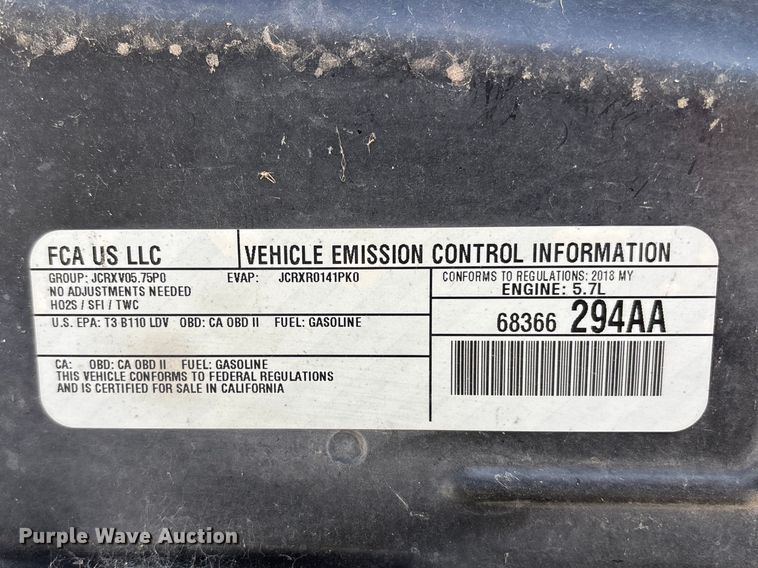 image for item FB3608 2018 Dodge Charger Police 