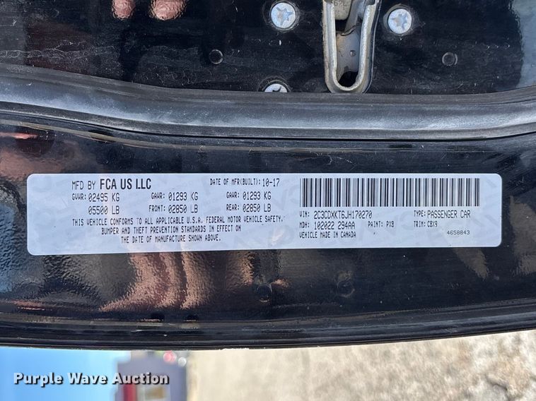 image for item FB3608 2018 Dodge Charger Police 