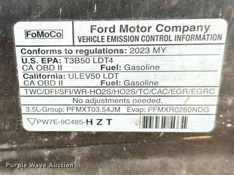 image for item FB7079 2023 Ford F150 Tremor Crew Cab pickup truck