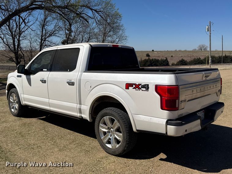 image for item FB7088 2018 Ford F150 Platinum Crew Cab pickup truck